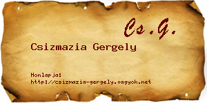 Csizmazia Gergely névjegykártya