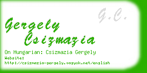 gergely csizmazia business card